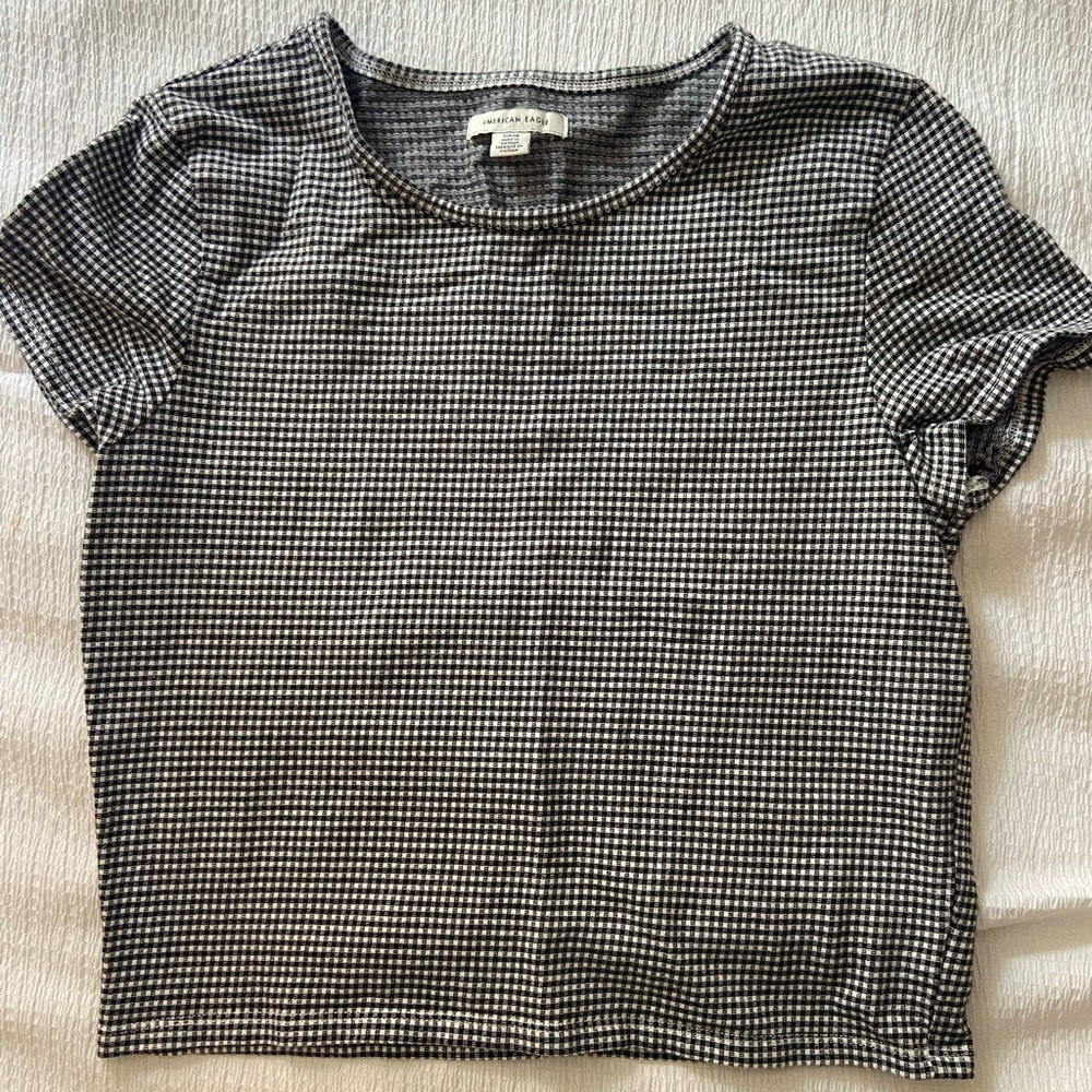 American Eagle gingham crop top